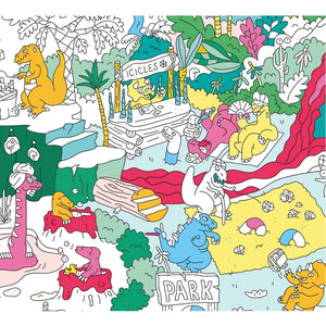 Omy - Póster gigante para colorear Dinos
