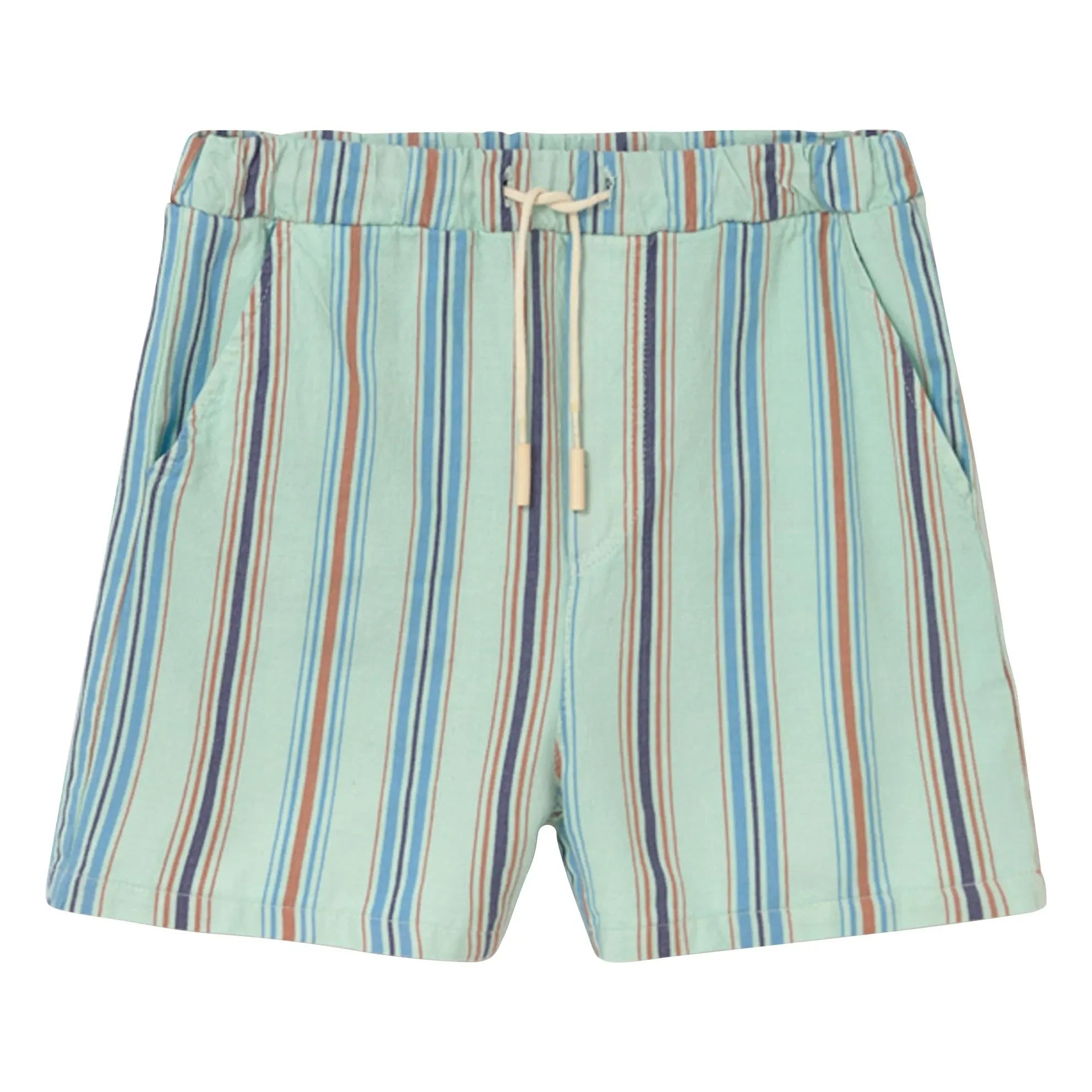 Cozmo - Bermudas a rayas de algodón orgánico Zion | Aqua