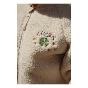 Konges Sløjd - Chaqueta Sherpa de Fibra Reciclada Lucky Jazz | Beige