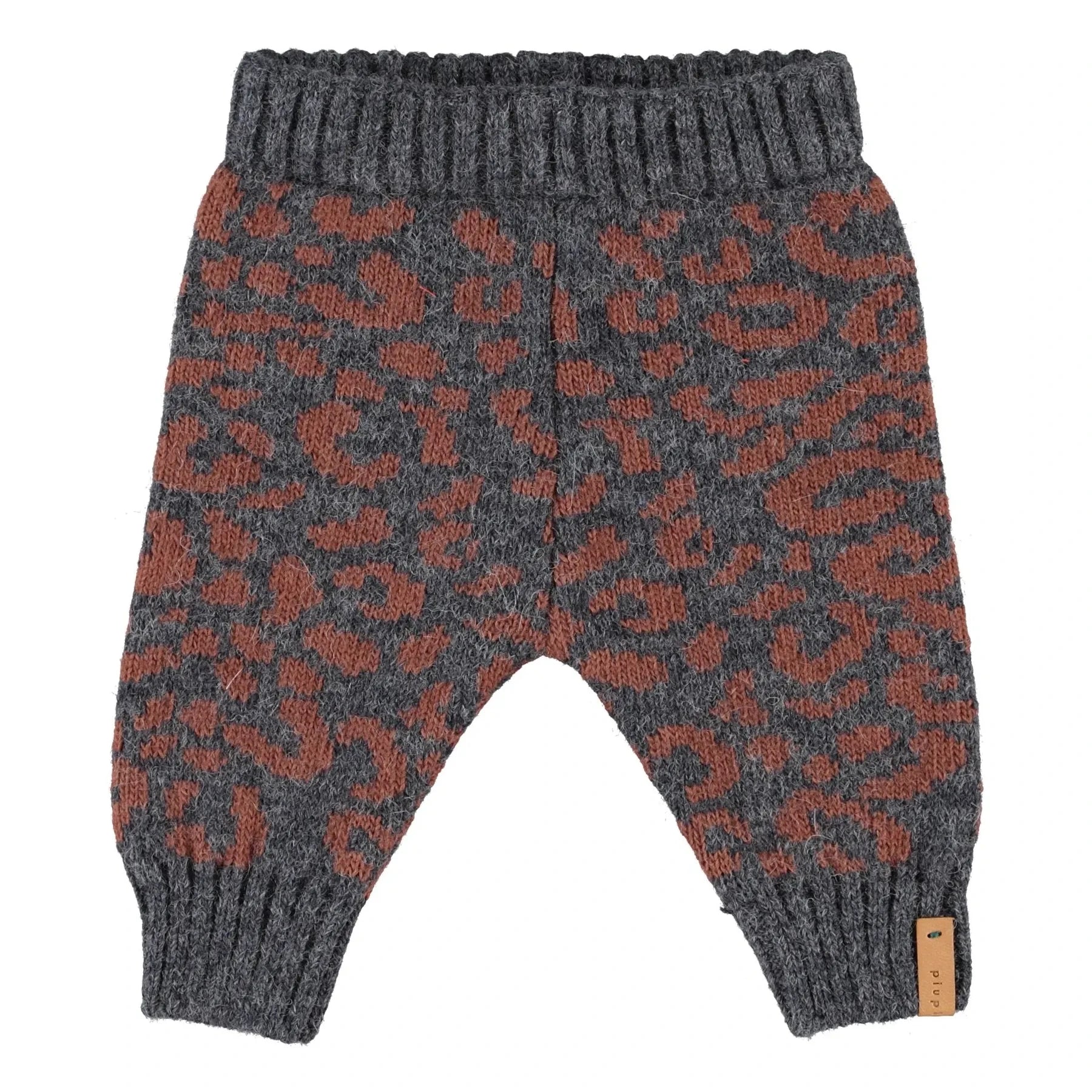 Piupiuchick - Leggings de Rejilla de Leopardo | Gris Carbón