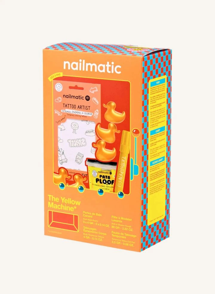Nailmatic Kids - Set de Regalo de Máquina Amarilla | Amarillo