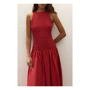 Faithfull the Brand - Vestido de Algodón Sanchia | Rojo