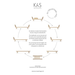 KAS Copenhague - Cuna convertible Eli | Roble claro