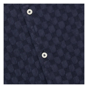 Universal Works - Camisa Road Dot Waffle | Azul marino