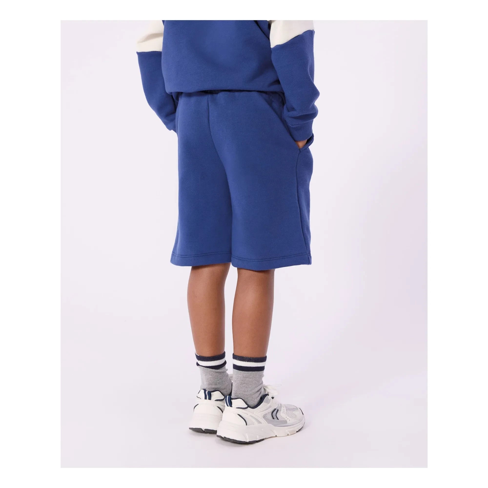 Petit Bateau - Pantalones cortos bermuda de algodón orgánico | Azul