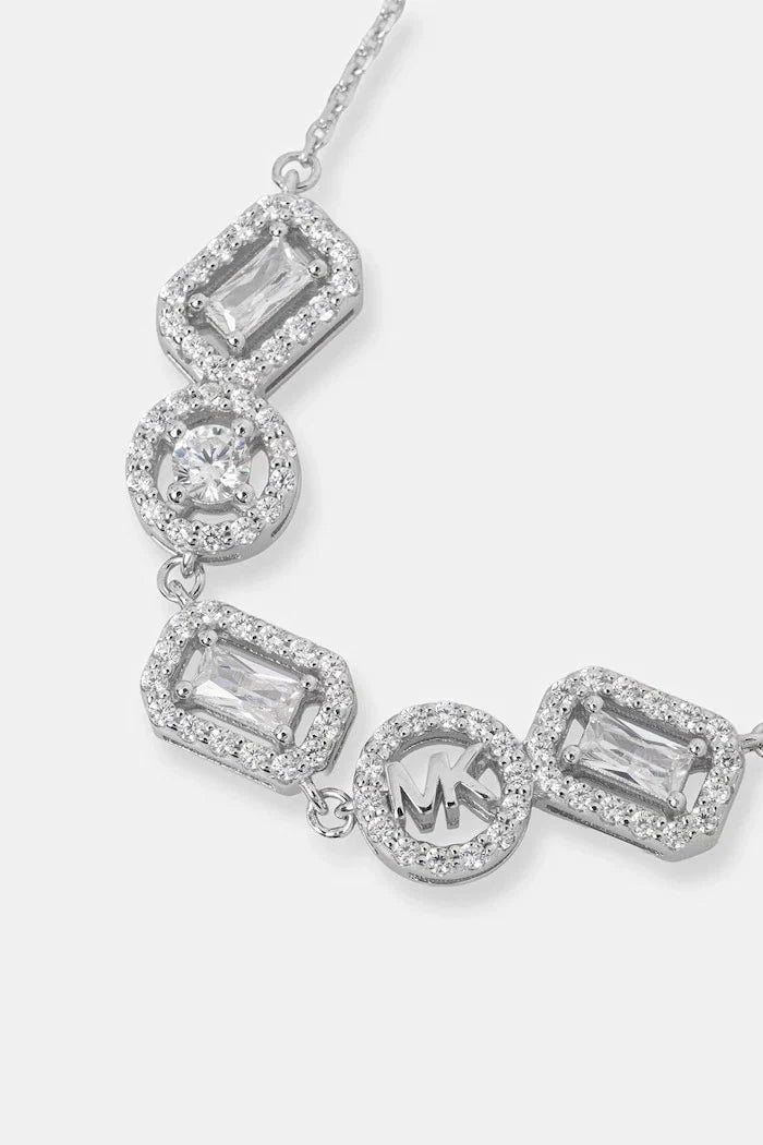 Brazalete Michael Kors de plata con circonitas para mujer