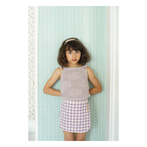 Soor Ploom - Minifalda a cuadros color oliva | Lila