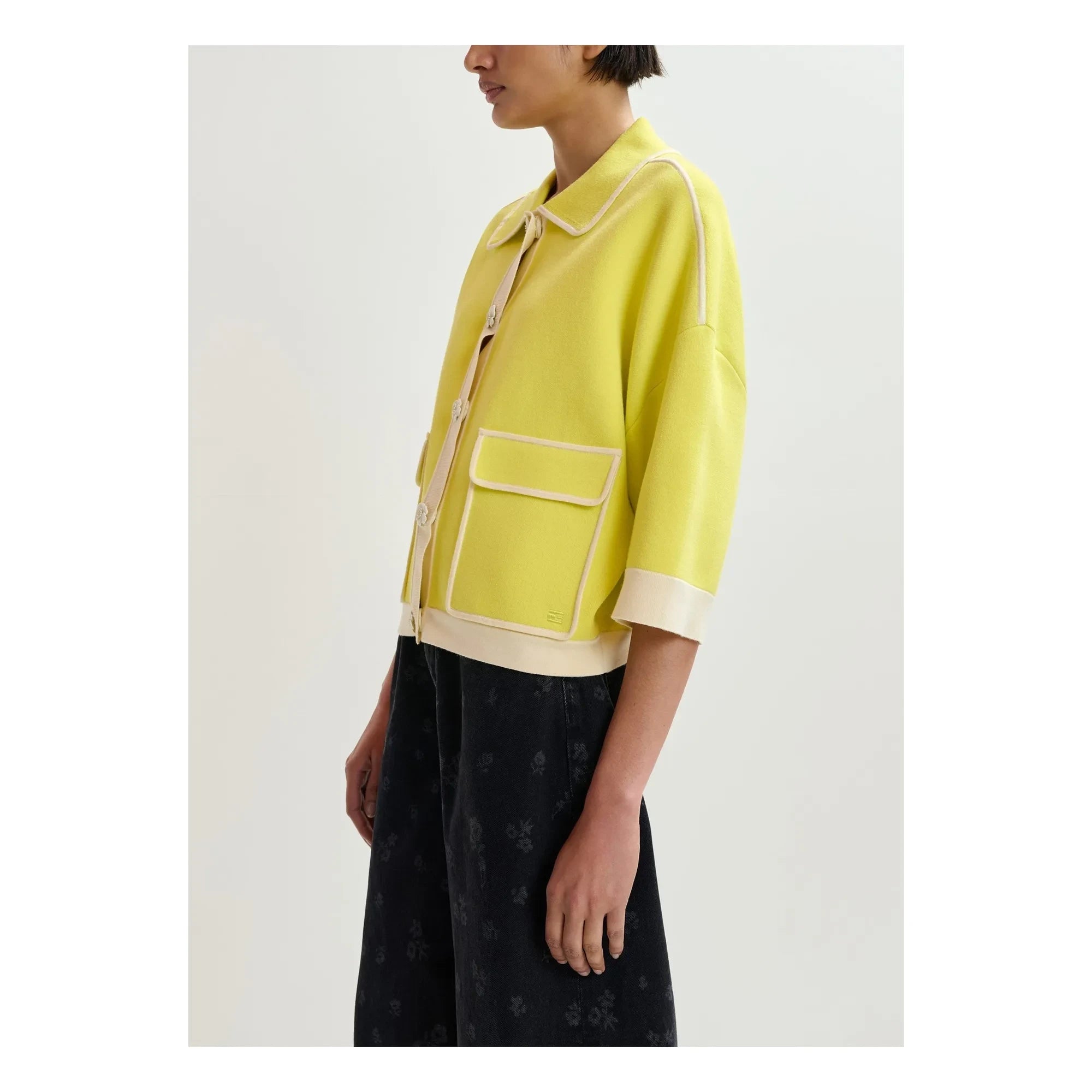 Essentiel Antwerp - Cárdigan Jugly | Amarillo limón