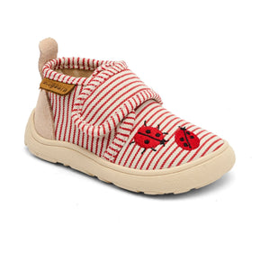 bisgaard - Zapatillas de estar por casa rayadas con mariquitas | Rojo
