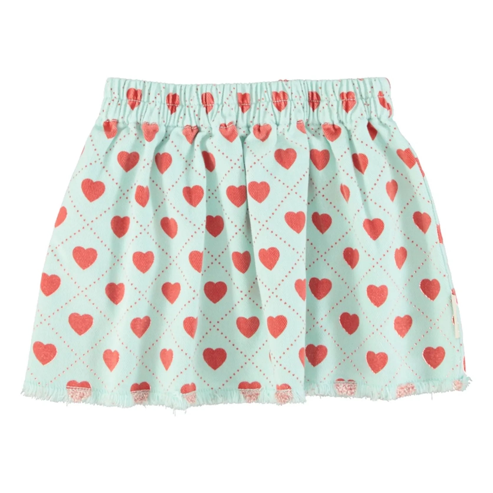 Piupiuchick - Falda Corazón Twill Azul Claro