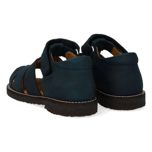 Angulus - Sandalias de pescador de nubuck para niños | Azul marino