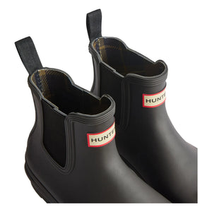 Hunter - Botines Chelsea de caucho con tartán original | Negro