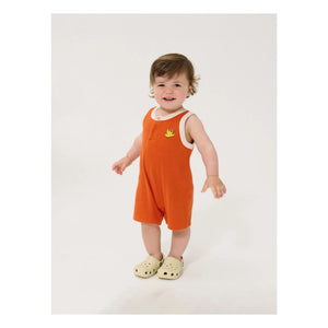 Bobo Choses - Mono Rib de Algodón Orgánico con Estampado de Pájaros | Naranja