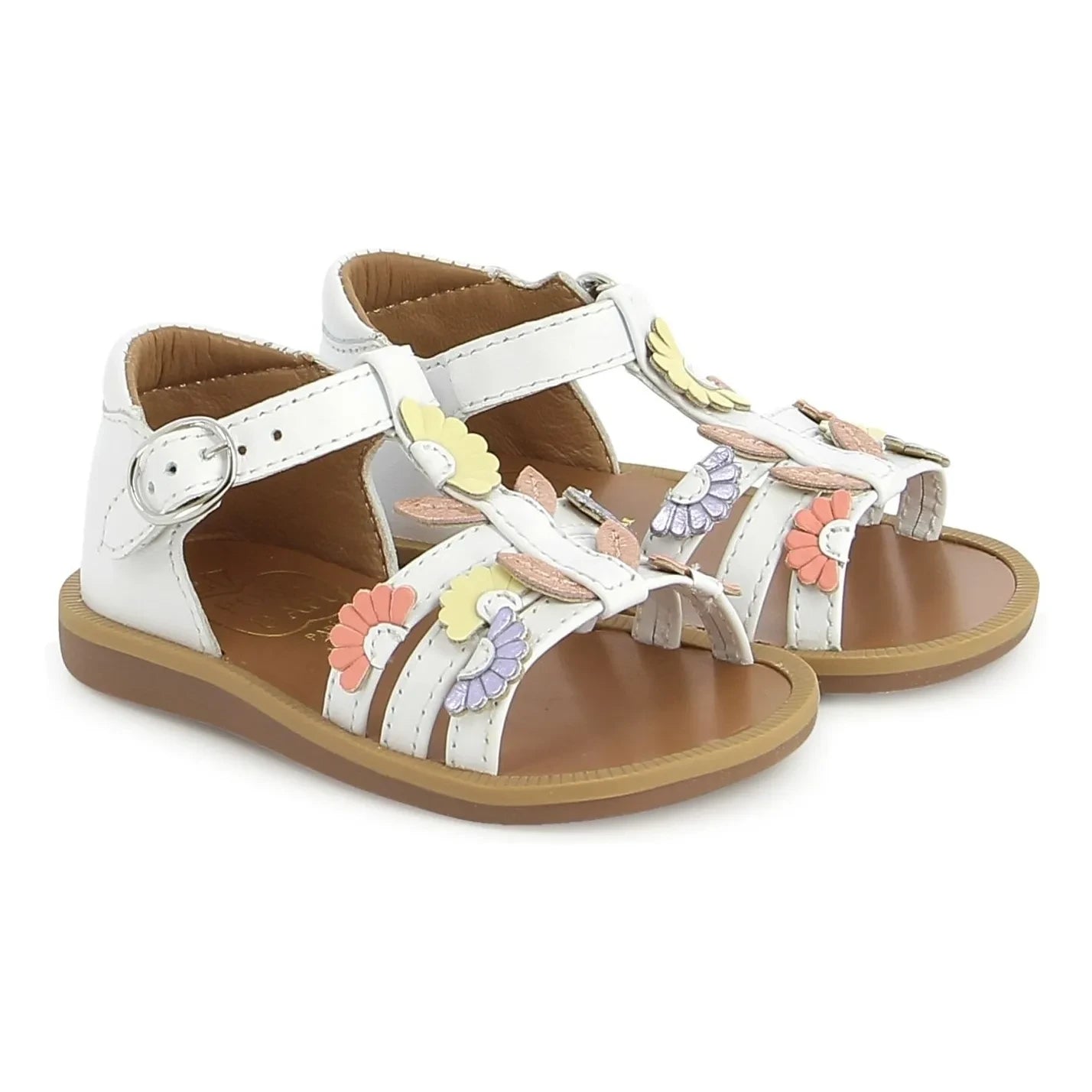 Pom d'Api - Sandalias Poppy Multi Daisy | Blanco