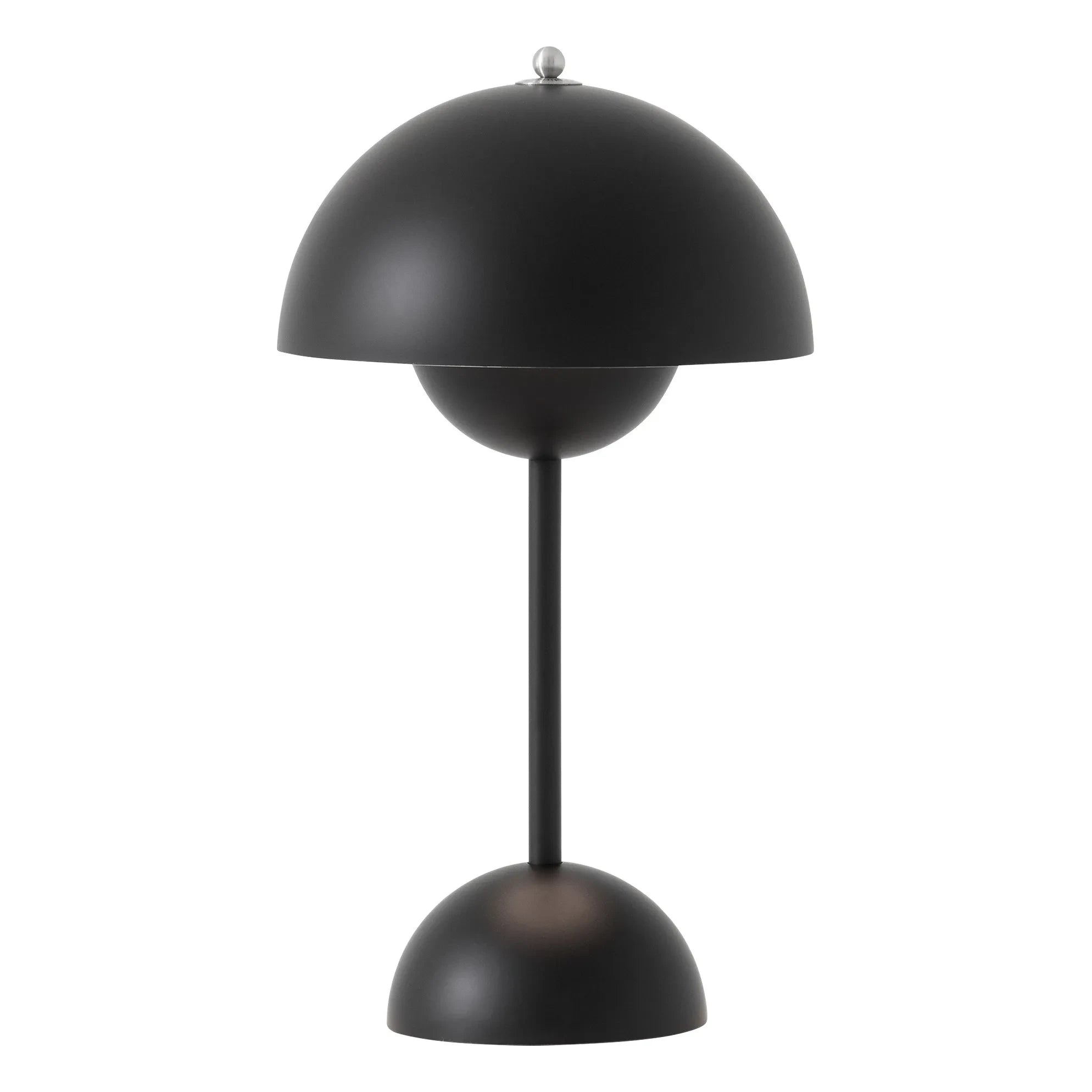 & Tradition - Lámpara de mesa portátil VP9 Flowerpot, Vernon Panton | Negro mate