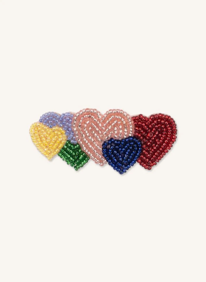 Konges Sløjd - Pinza para el pelo con corazón | Rojo