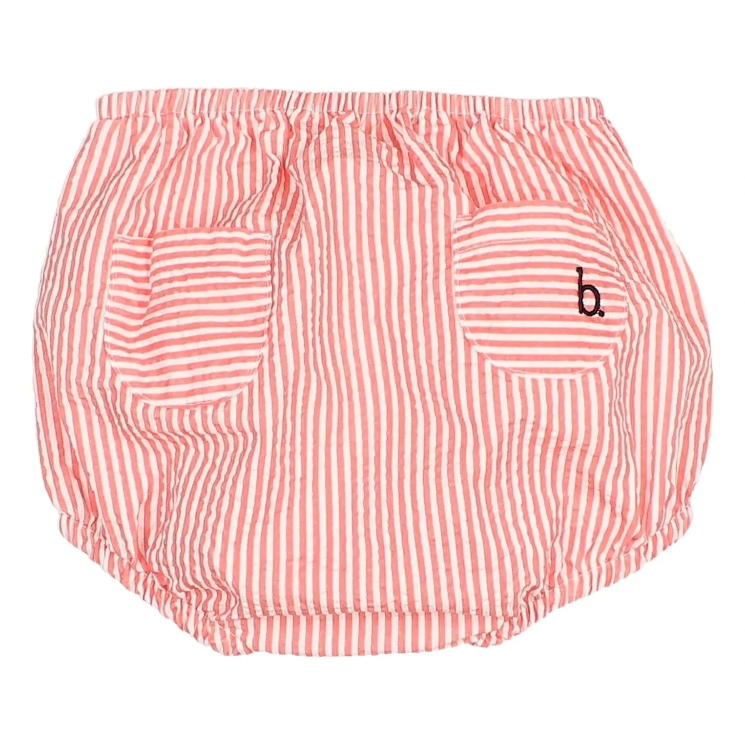 Búho - Braguita Bombacha Seersucker a Rayas | Rojo