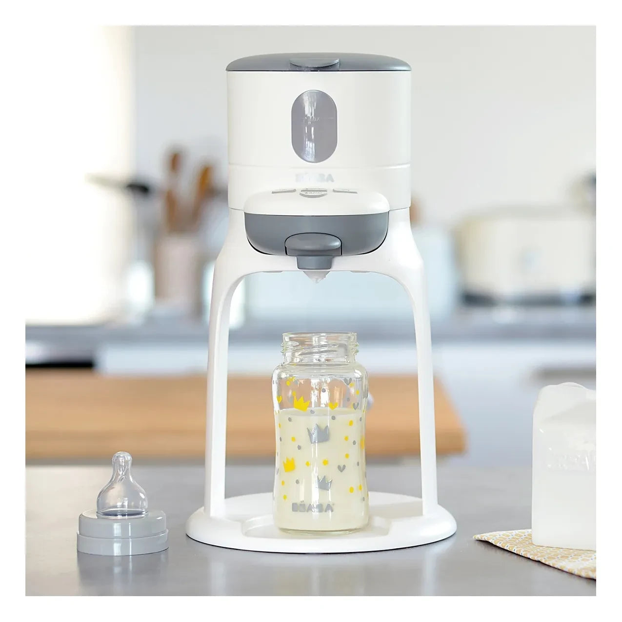 Béaba - Bib'expresso ® Steril: Preparador de biberones 3 en 1 | Blanco