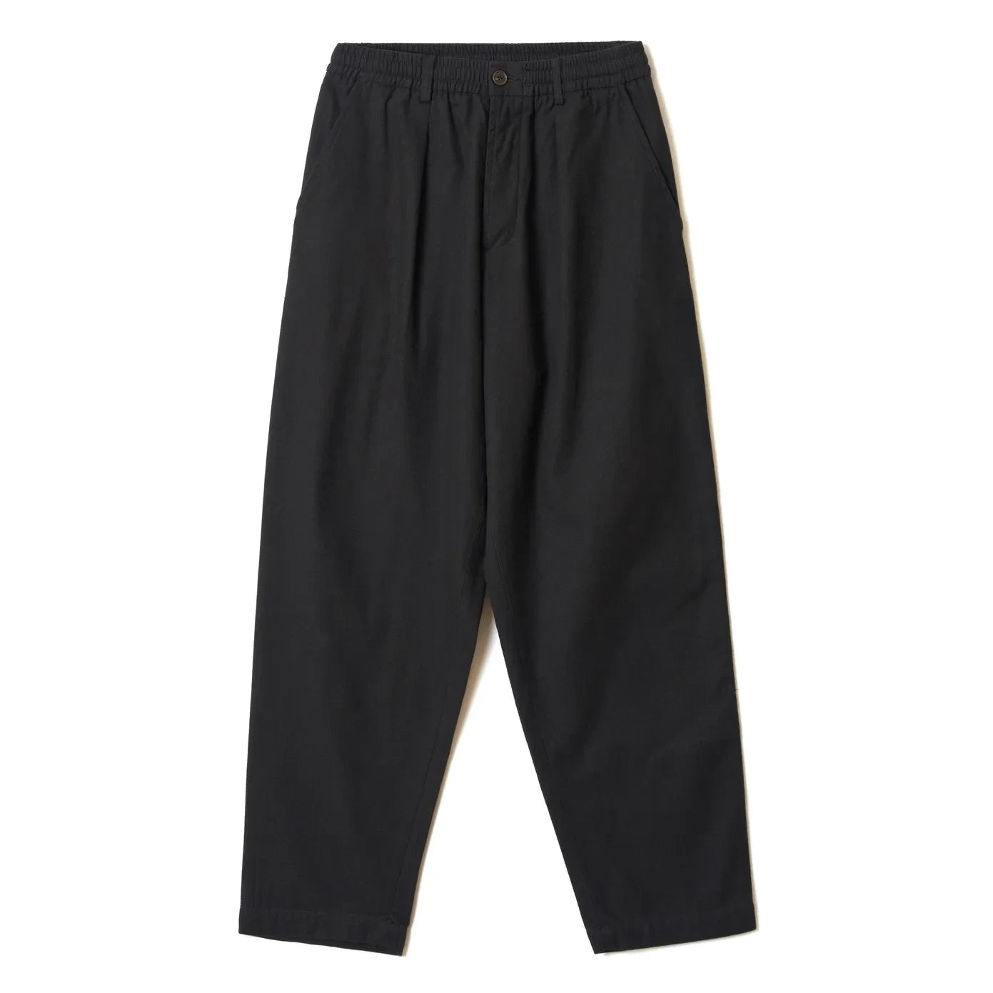 Universal Works - Pantalón de algodón con pliegues | Negro