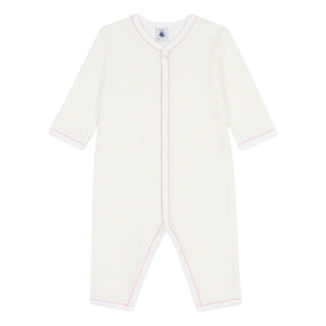 Petit Bateau - Pijama de algodón orgánico para bebé | Blanco