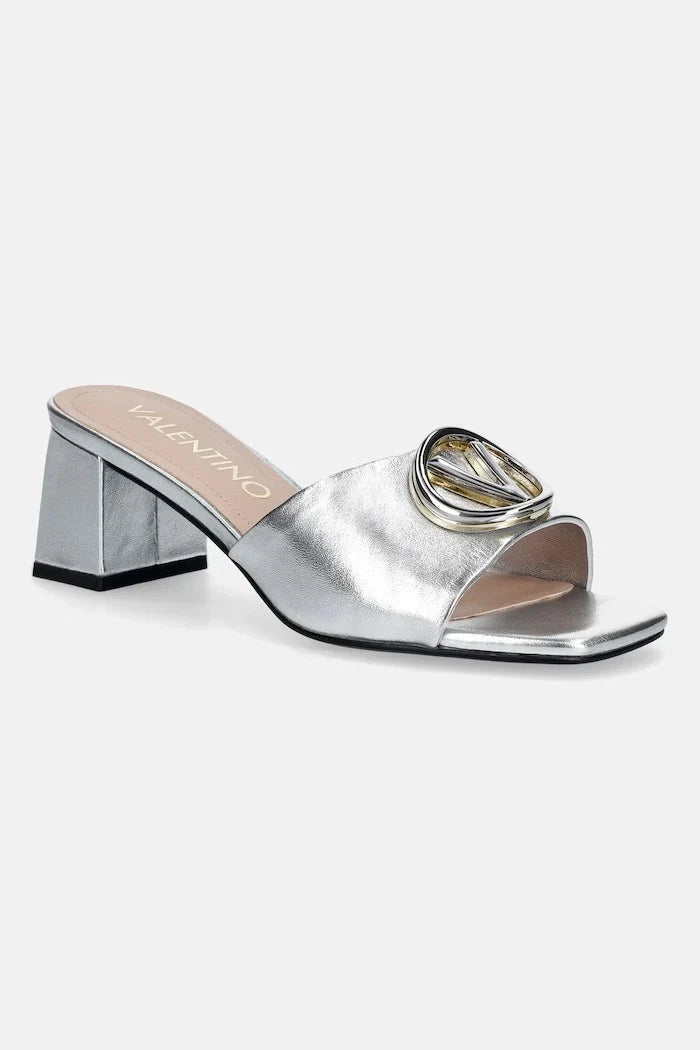 Sandalias de tacón bajo de cuero para mujer Valentino VALENTINE