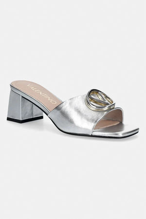 Sandalias de tacón bajo de cuero para mujer Valentino VALENTINE