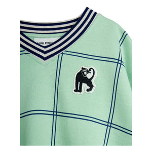 Mini Rodini - Sudadera a cuadros orgánica Coron | Verde