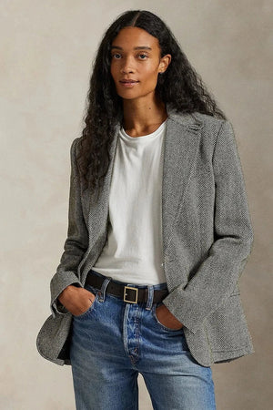 Cazadora de lino de un botón para mujer Polo Ralph Lauren