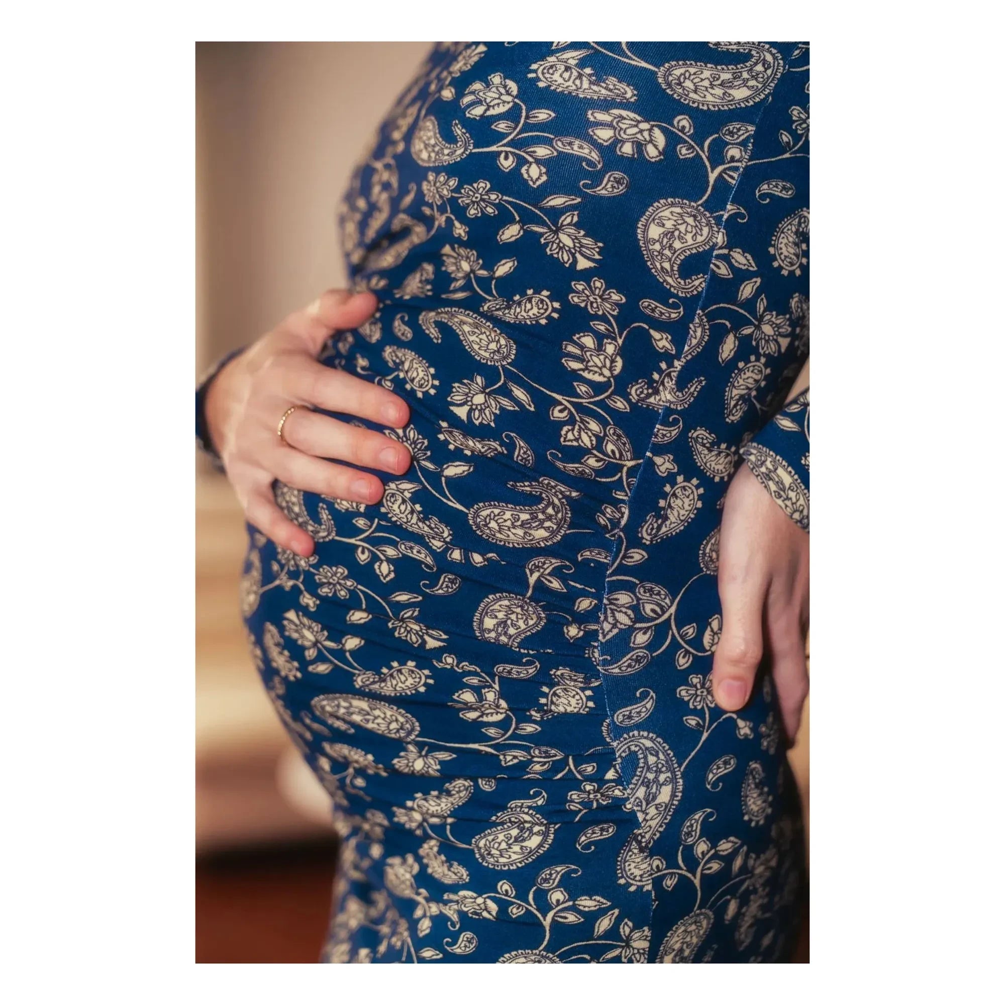 Colección Paloma - Vestido de maternidad Thelma Bandana | Azul