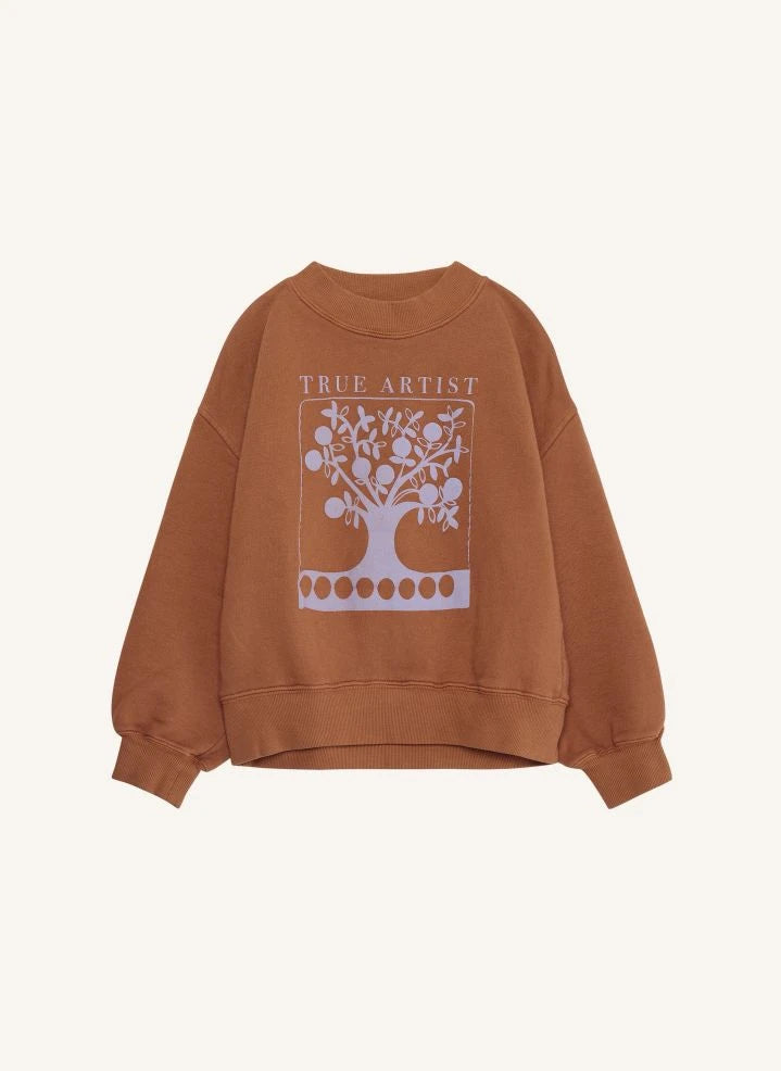 True Artist - Ex Libris sudadera de algodón orgánico | Marrón
