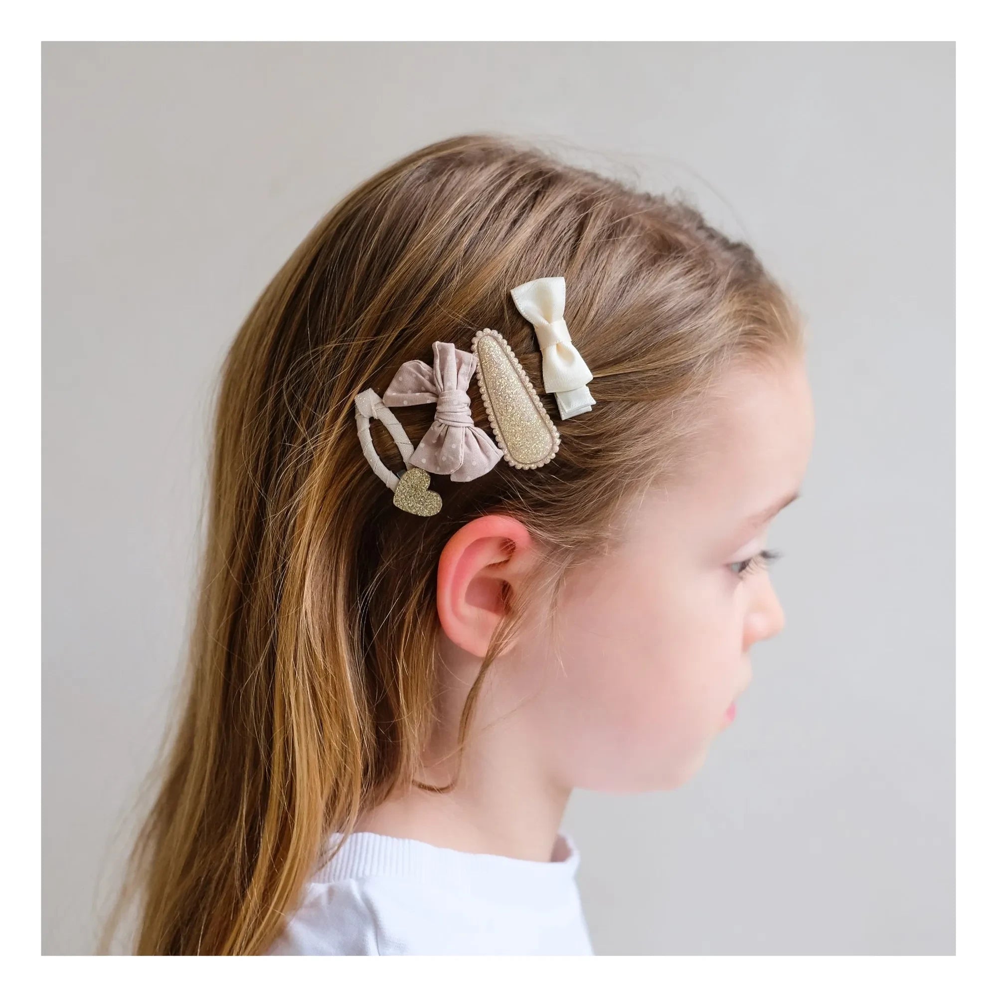 Mimi & Lula - Set de 14 horquillas y pinzas para el pelo con brillantina | Dorado