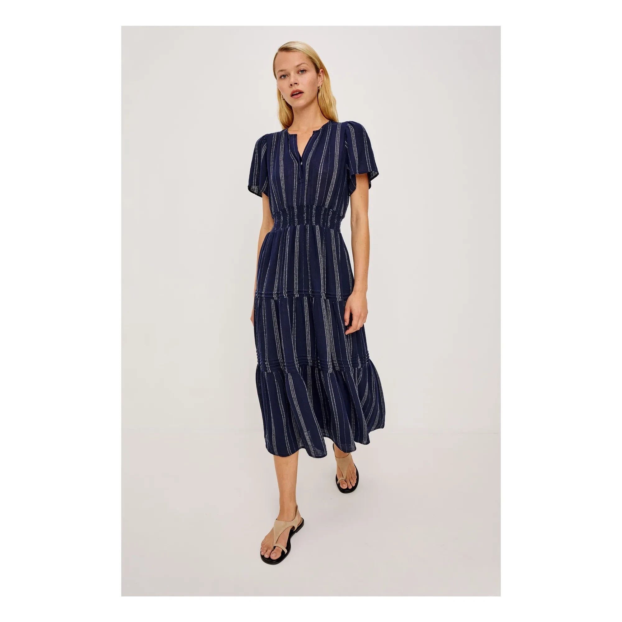 Rails - Vestido a rayas Cannes | Azul marino