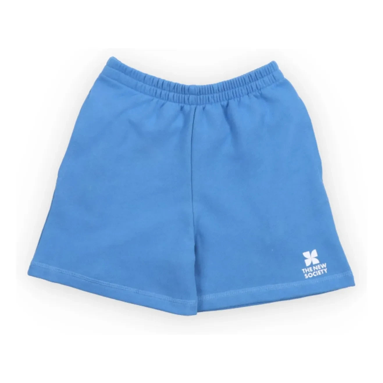 the new society - TNS Logo Jogger Shorts | Azul Cielo