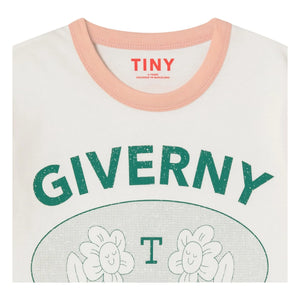 Tinycottons - Camiseta de Algodón Orgánico con Bloques de Color Giverny | Rosa Polvo