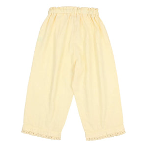 Búho - Pantalón de encaje de algodón orgánico | Amarillo