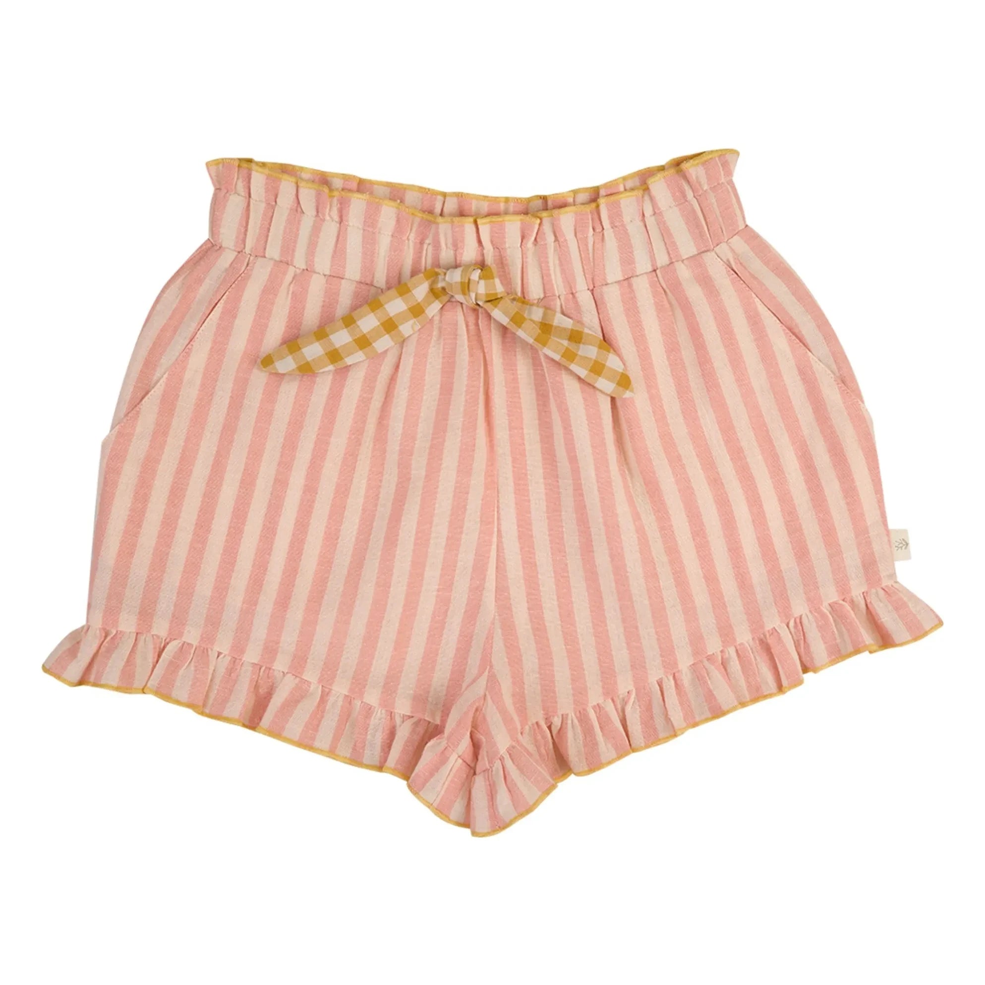 Lilinoa - Short con volantes a rayas Alban | Rosa