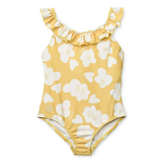 Liewood - Kallie Fleuri Maillot de baño de fibras recicladas | Amarillo