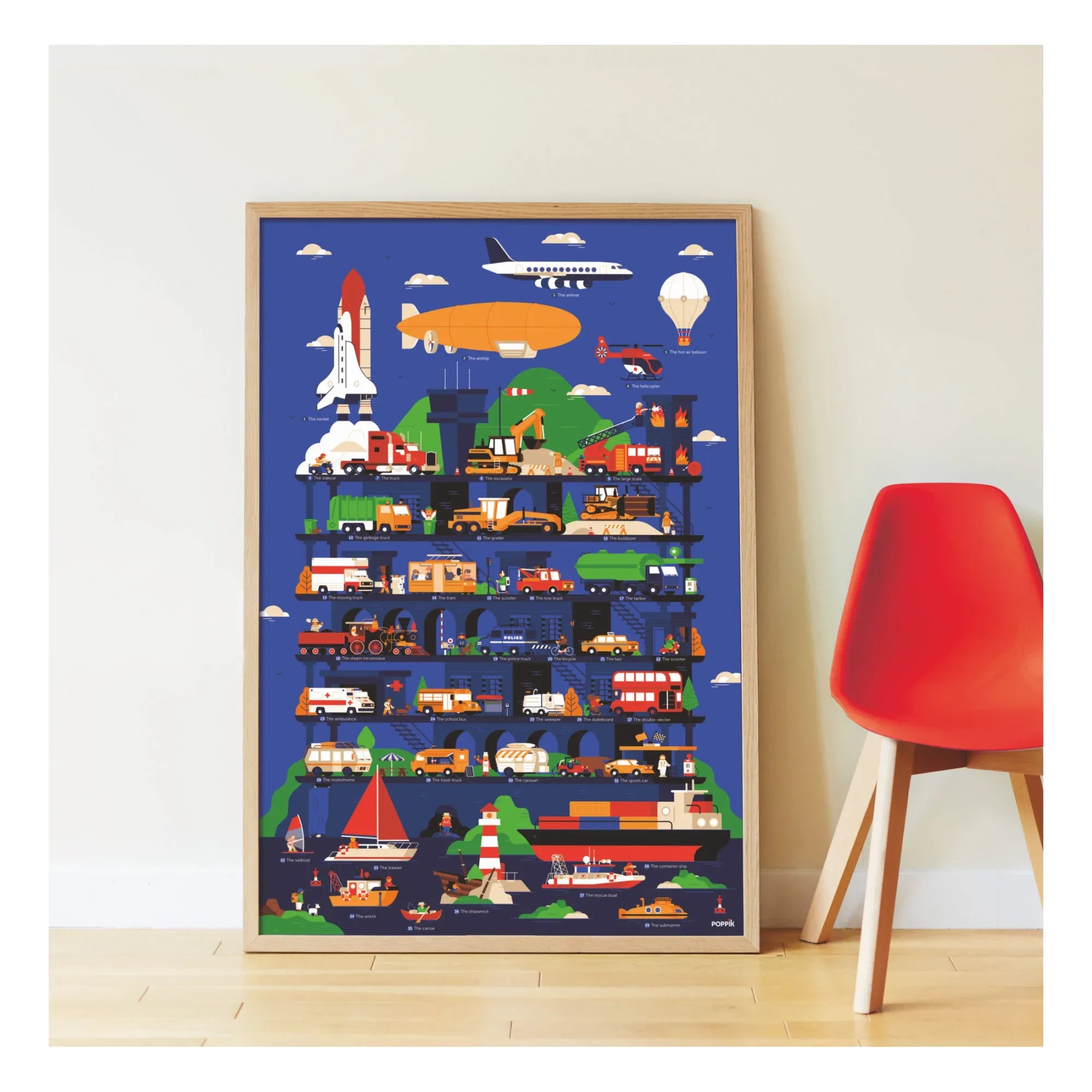 Poppik - Póster de pegatinas Vroom