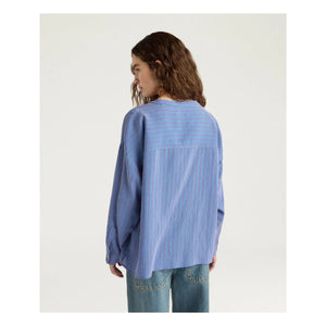 Momoni - Blusa de rayas con pinchos | Azul