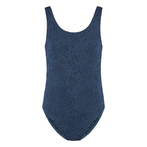 Beachlife - Traje de baño con bordado de fibra reciclada | Azul Noche