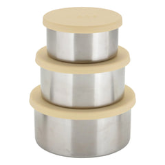 Haps Nordic - Fiambreras de acero - Set de 3 | Amarillo