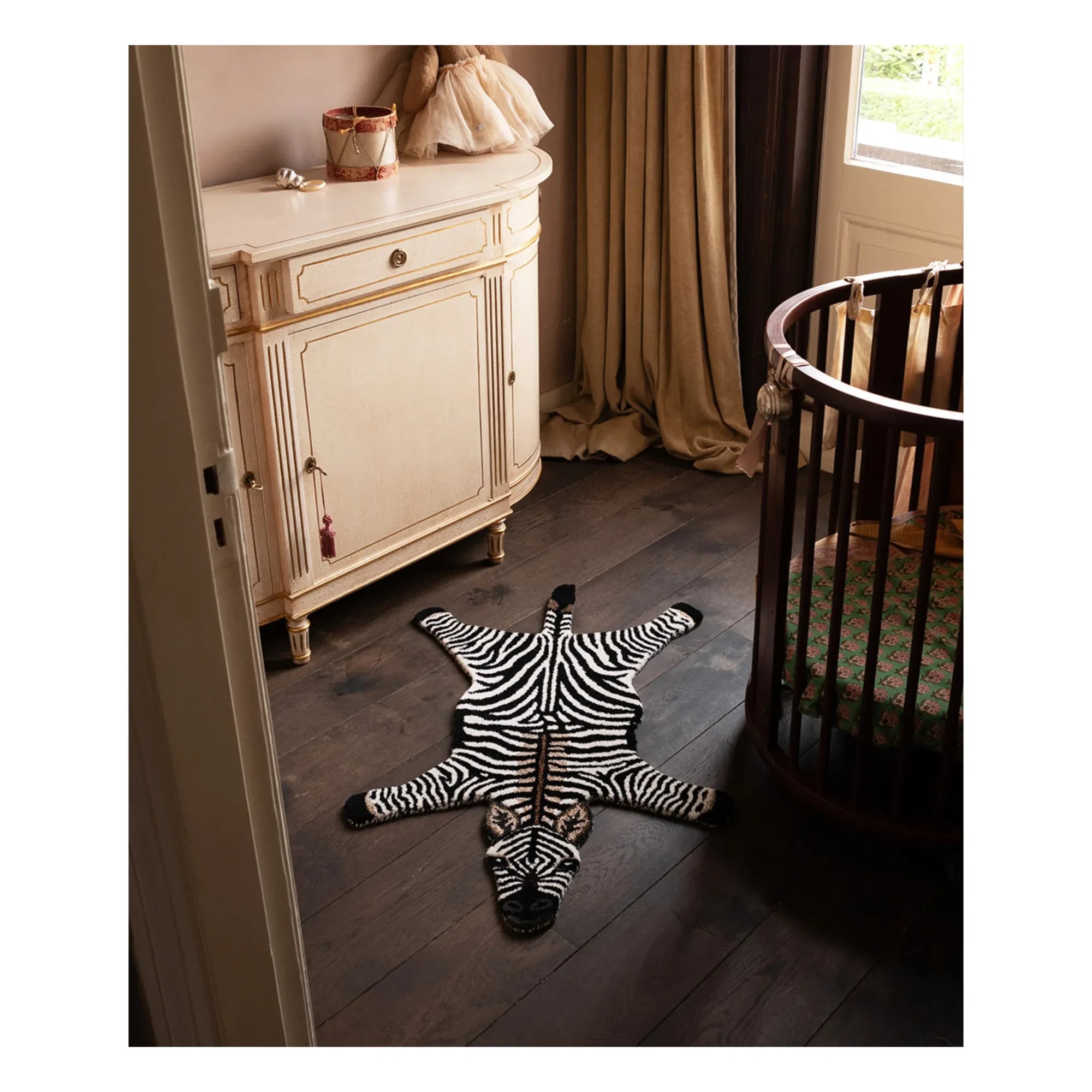 Doing Goods - Alfombra de lana de cebra | Noir/Blanc