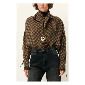 Sessùn - Camisa a cuadros Armanchecks | Caqui