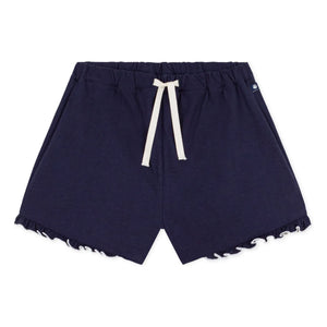 Petit Bateau - Pantalón corto con volantes | Azul noche