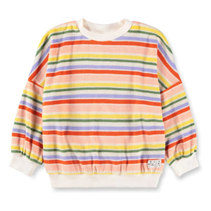 Molo - Marika sudadera de algodón orgánico a rayas | Naranja
