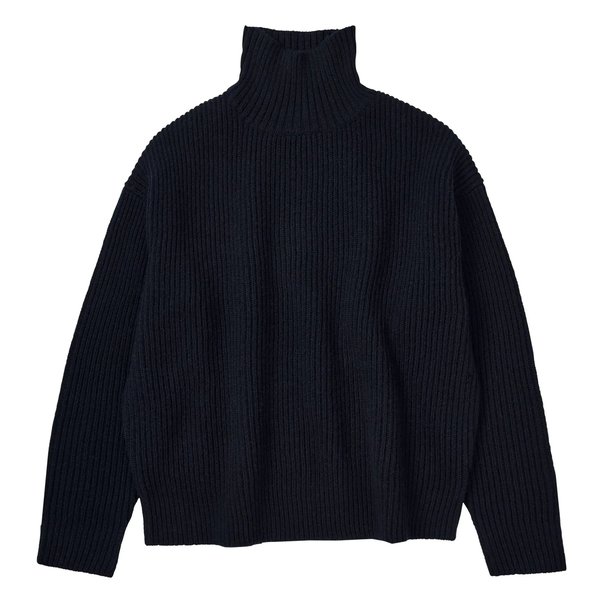 FUB - Jersey de lana cruda - Colección mujer | Azul marino