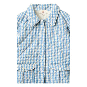 Copenhagen Colors - Chaqueta acolchada Pied de Poule de algodón orgánico | Azul