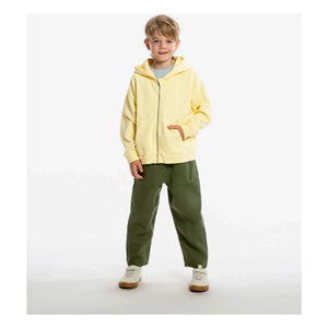 Matona - Sudadera con capucha y cremallera de algodón orgánico | Amarillo pálido