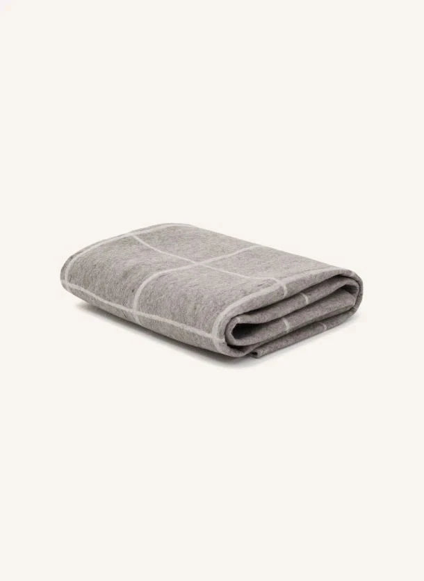 Muskhane - Manta de fieltro Nuno a cuadros | Heather Grey