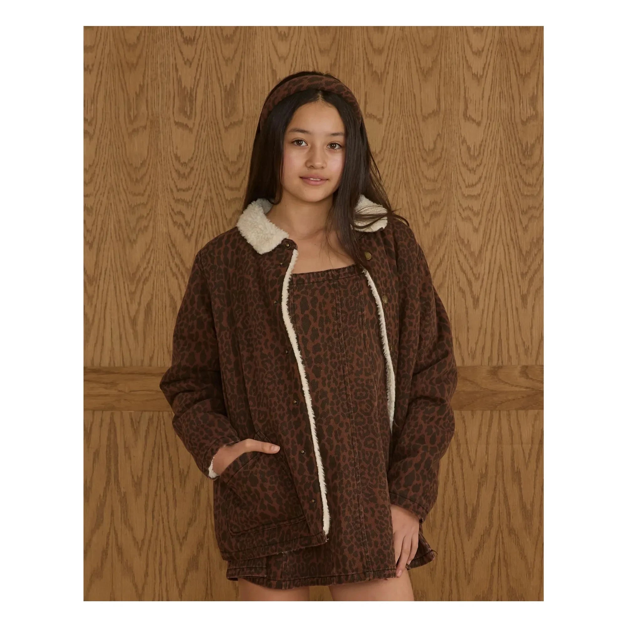 Rylee + Cru - Chaqueta de leopardo | Marrón